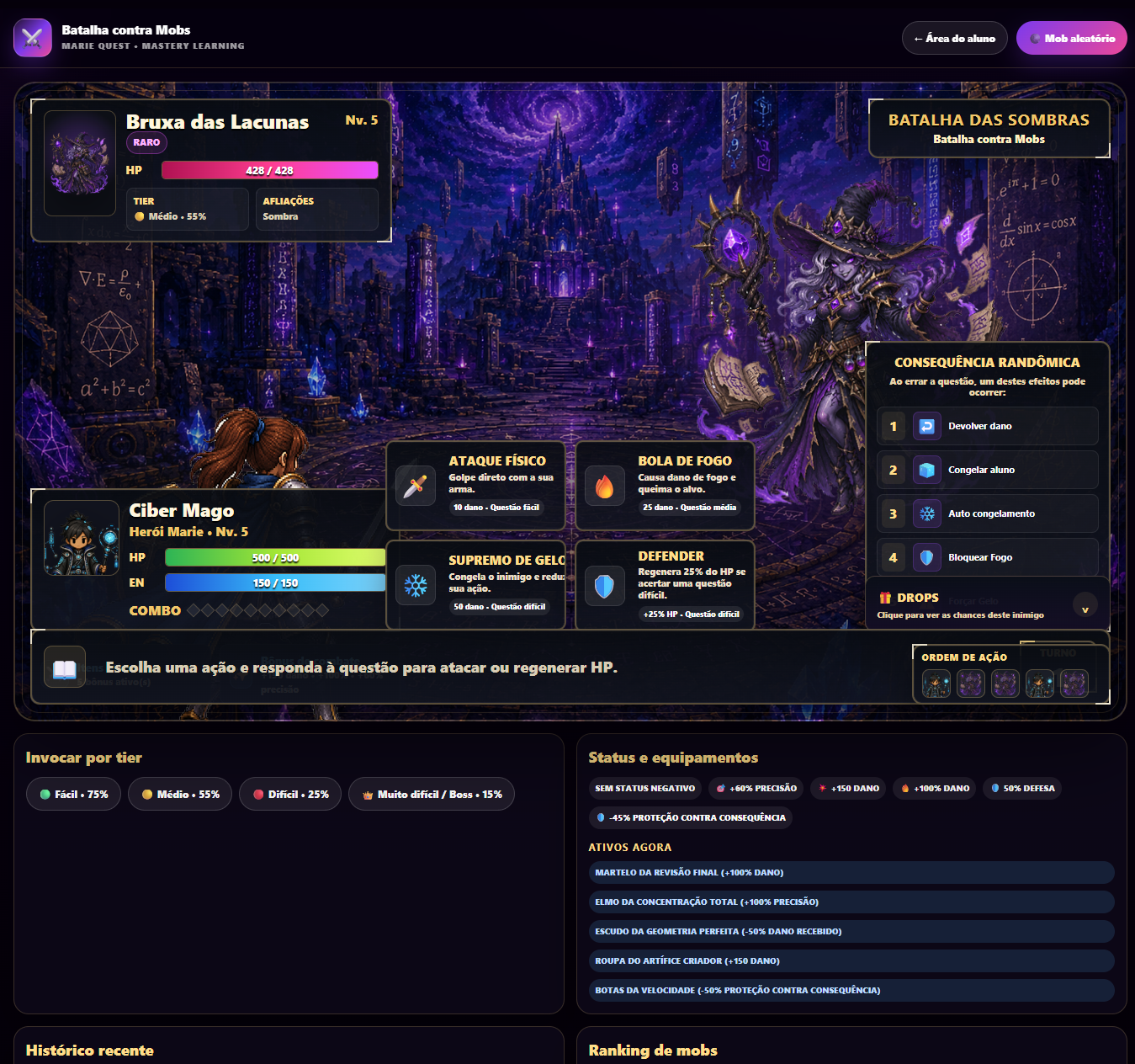 Batalha contra mobs