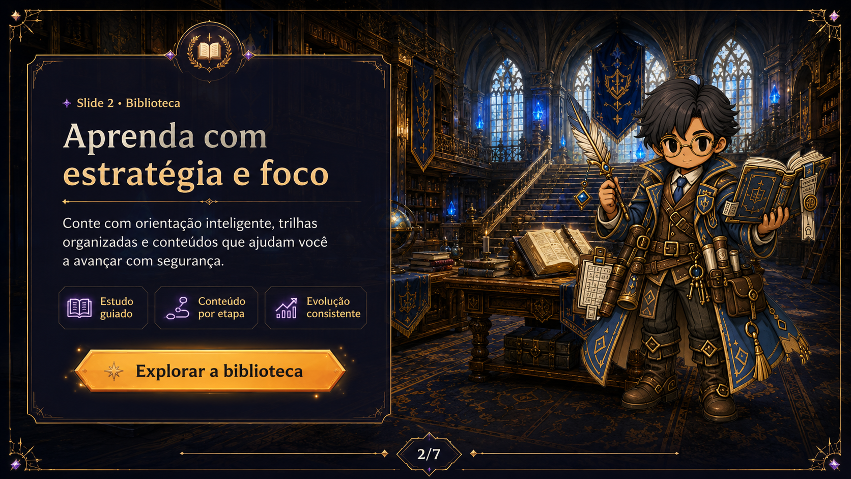 Slide Biblioteca da Marie